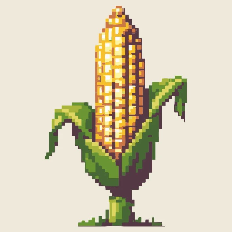 Pixel Corn Pixel Art
