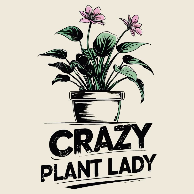 Crazy Plant Lady Floral Pot Tee