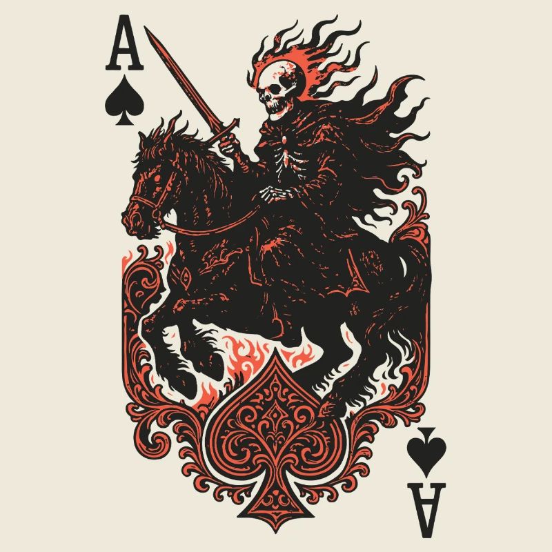 Crimson Knight on Steed