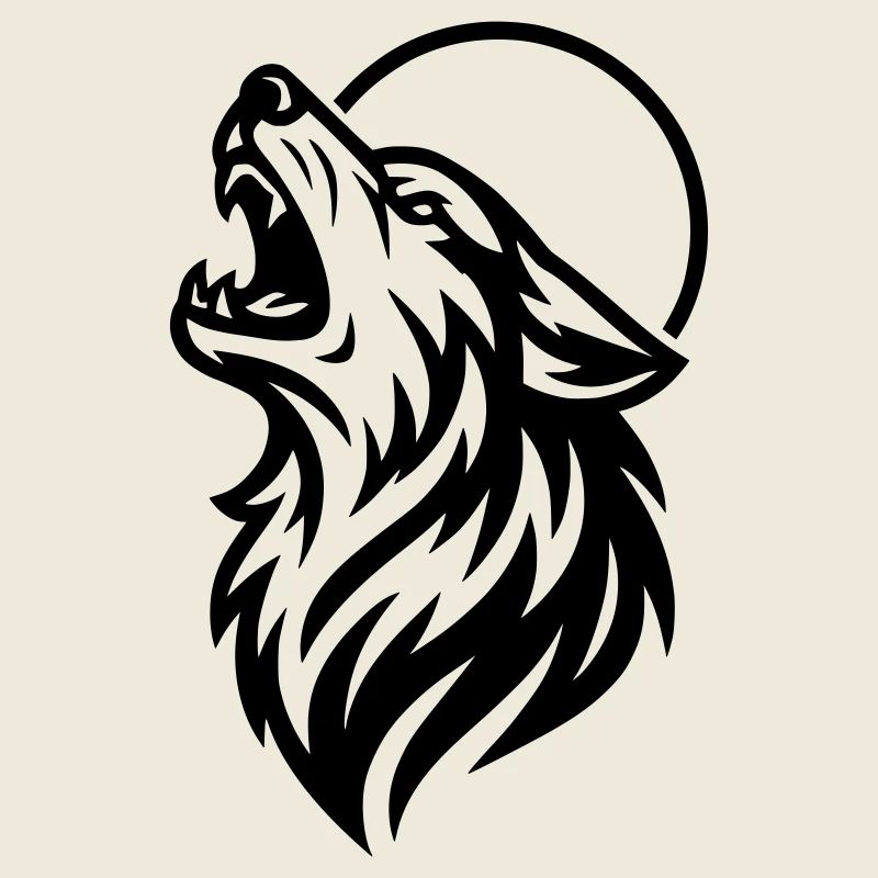 Heulender Wolf