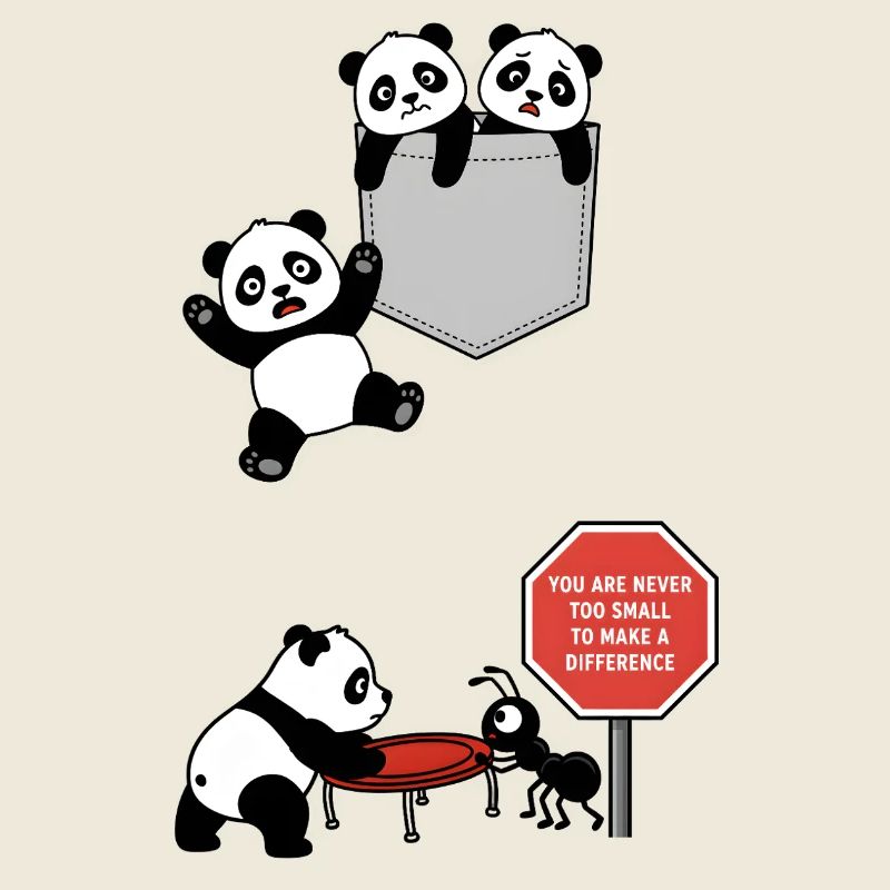 Pandas in action Solidarity ant