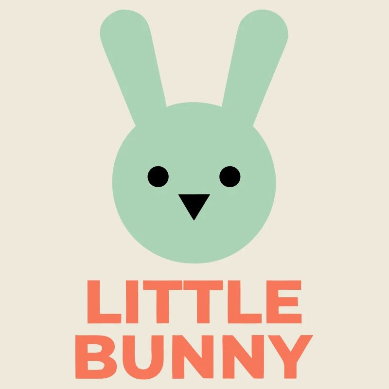 Lapin menthe et texte Little Bunny