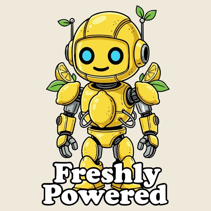 Robot fraîchement chargé au citron