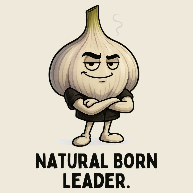 Dessin animé de l’ail du leader né