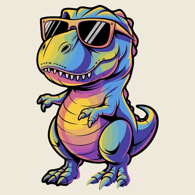 Cooler Dinosaur Mit Sonnenbrille