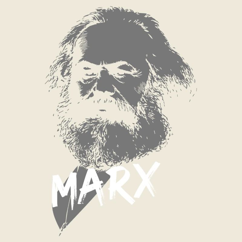 Portrait de silhouette marxiste