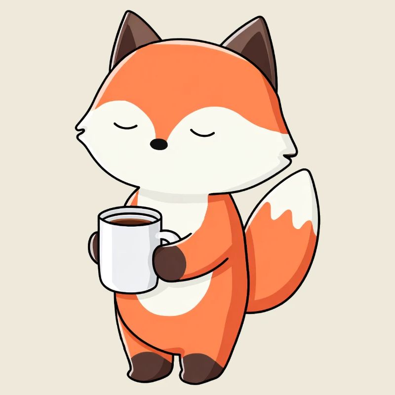 Fuchs mit Kaffeetassen-Zauber