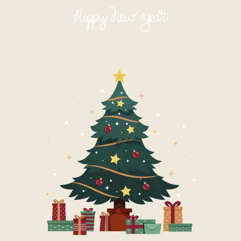Bonne année – Design minimaliste du Nouvel An
