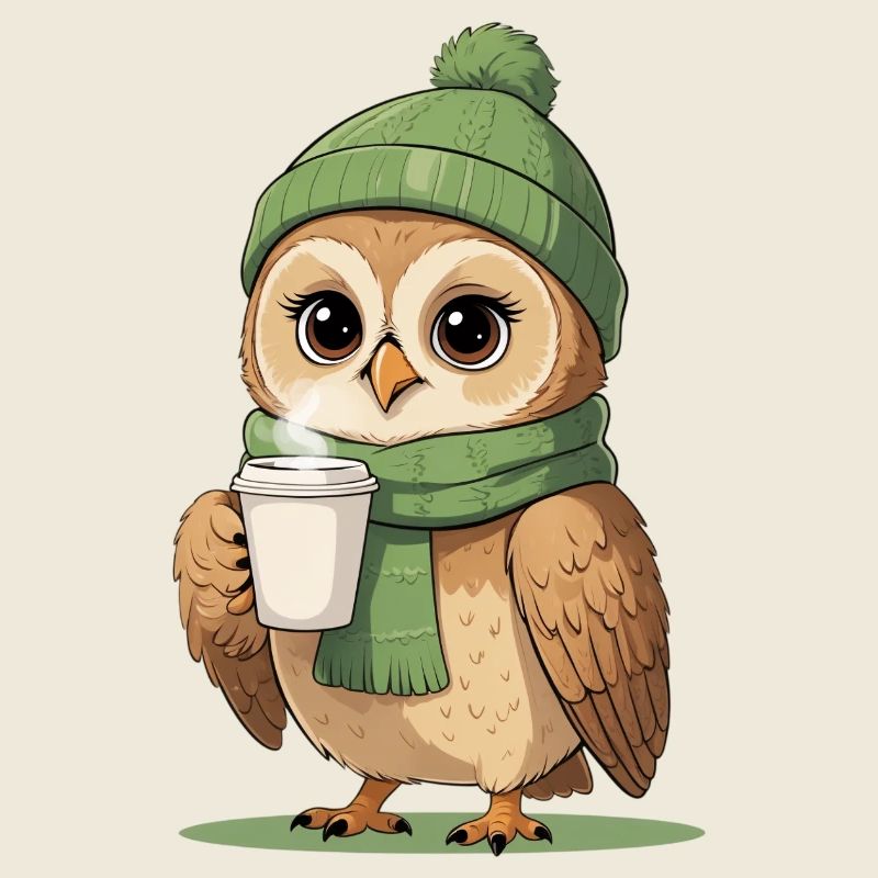 Pause café Winter Owl