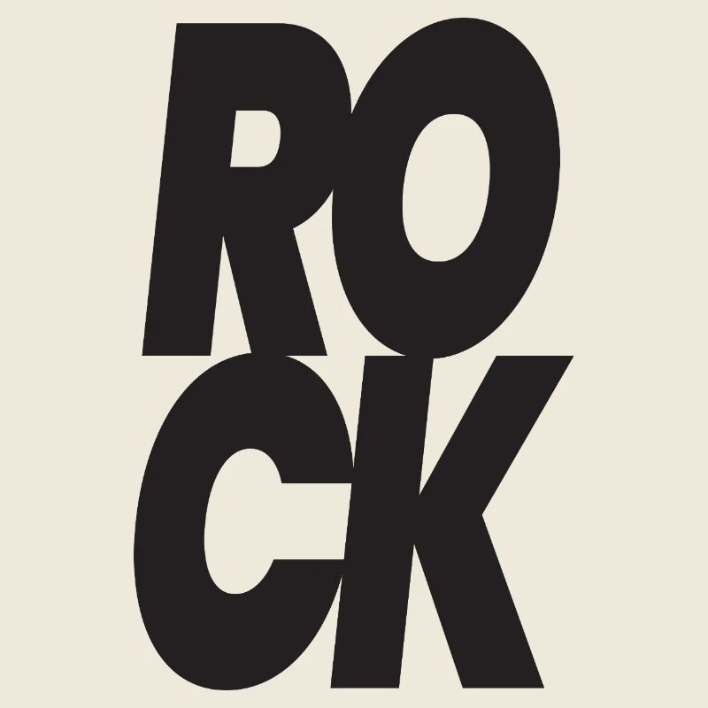 Typographie de la roche empilée