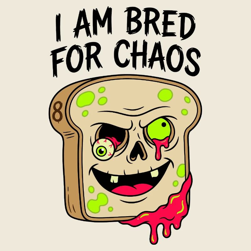 I Am Bred For Chaos 8th Birthday Zombie Bread