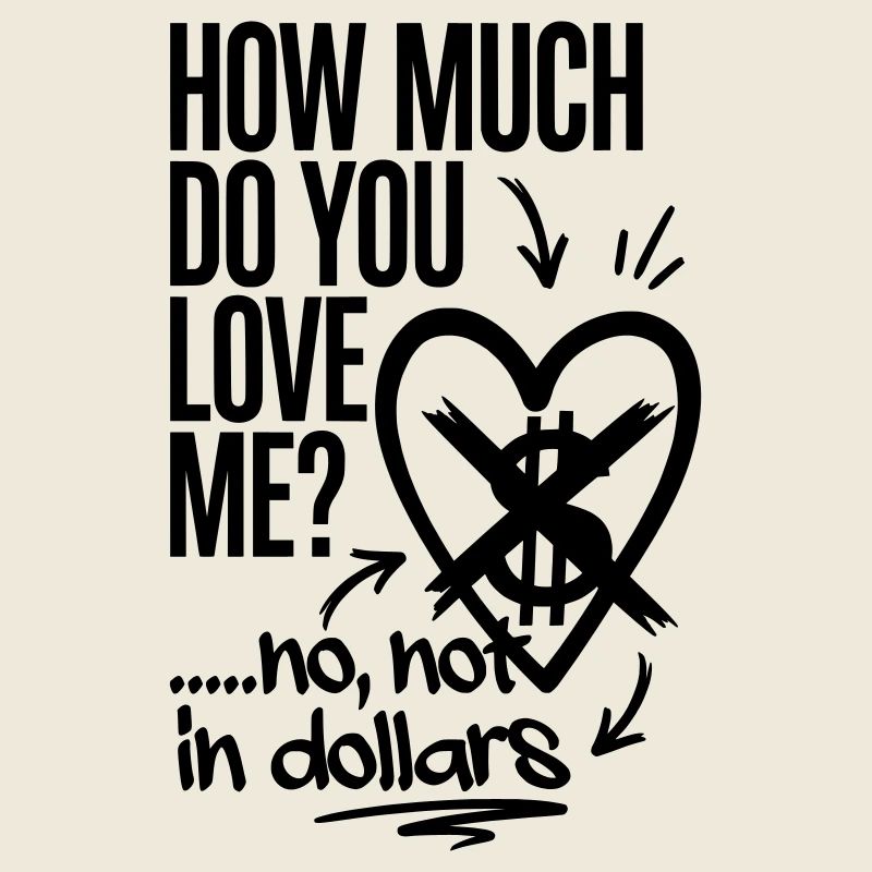 Amour et blague sur l’argent de Saint Valentin - Pas en dollars