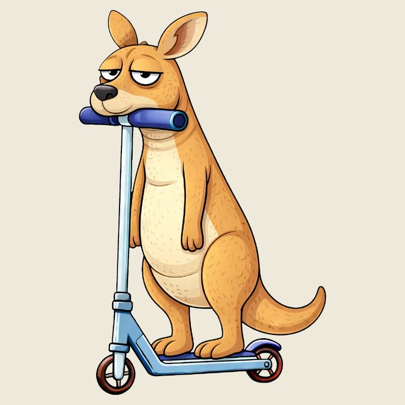 Süßes Känguru auf Roller einsam in Australien