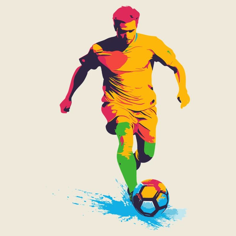 Colored Soccer Sprint Silhouette