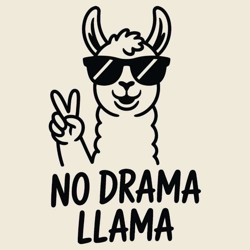Kein Drama Lama-Friedenszeichen