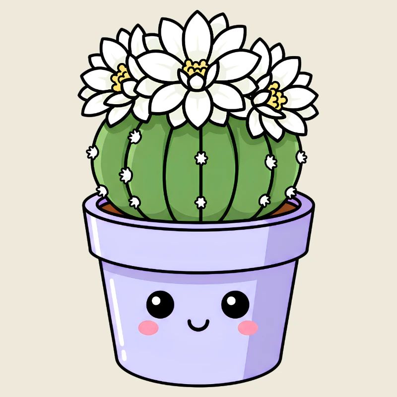 Pot de fleurs de cactus Kawaii