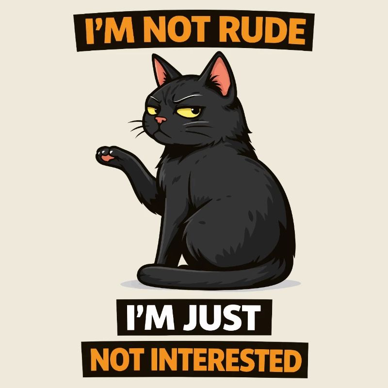 Attitude de chat pas intéressé