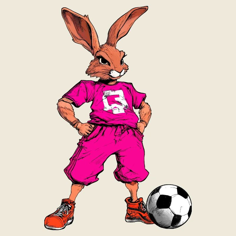 Hasen Fussball Pink