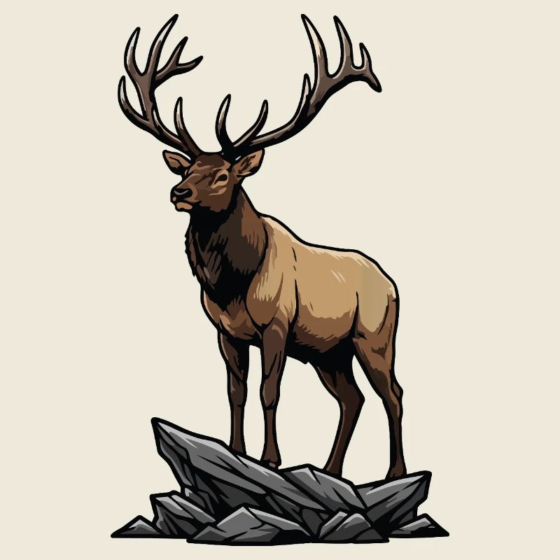 Majestätischer Elch-Elch-Wildnisfelsen