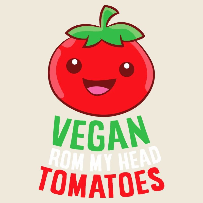 Jeu de mots Vegan Tomato Head