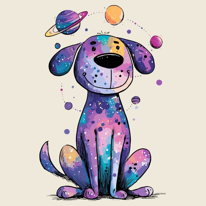 Galactic puppy in space