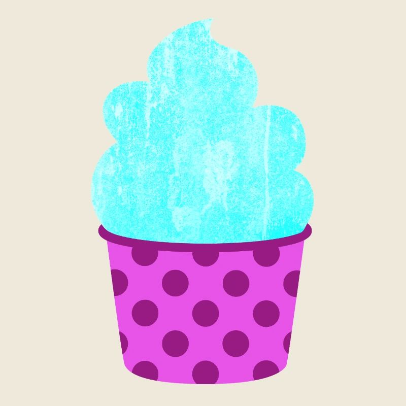 Eis Eiscreme Eiskrem Dots Punkte Softeis Sommer