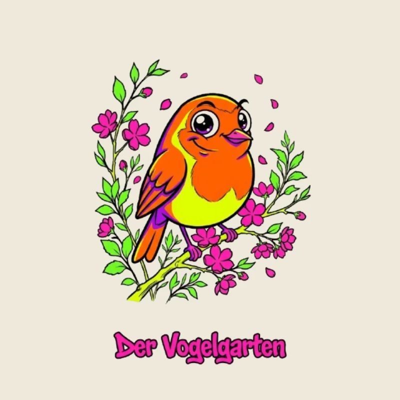 Rotkehlchen Neon Poppig – Der Vogelgarten