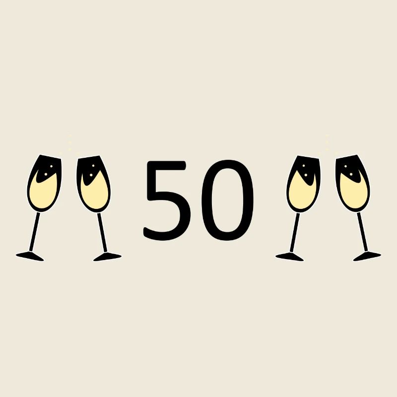 50e anniversaire 50 ans 50 Numéro 50 Noir
