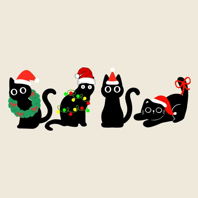 Katze in Weihnachten