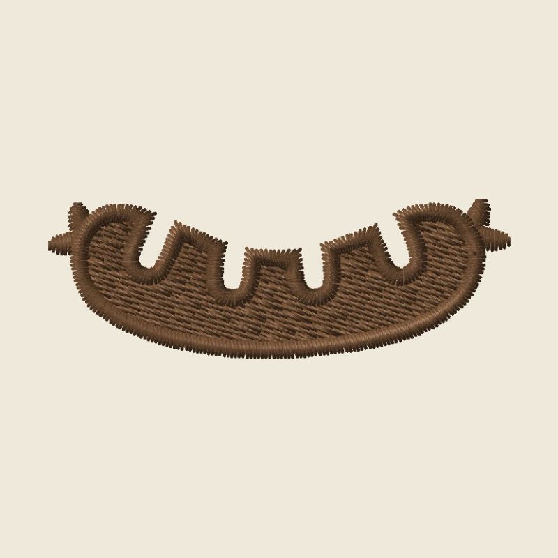 Bratwurst brodée