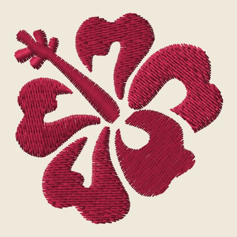 Fleur brodée
