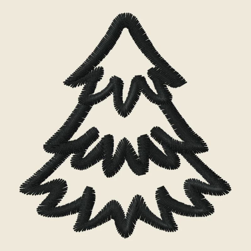 Sapin de Noël brodé