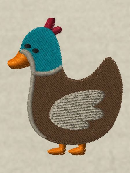 Embroidered duck