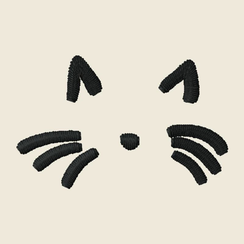Outline Katze bestickt