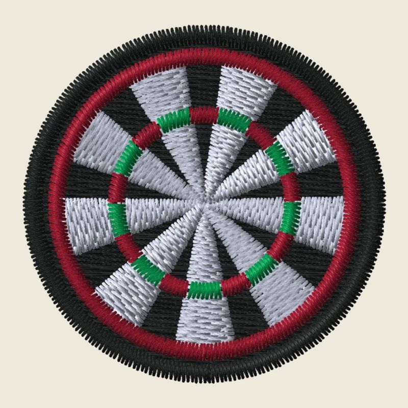 Cible de fléchettes brodée