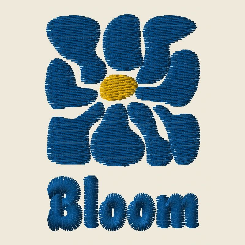 Fleur graphique brodée Bloom