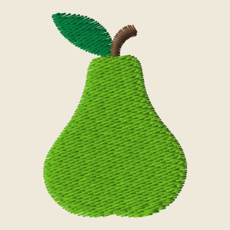 Poire brodée