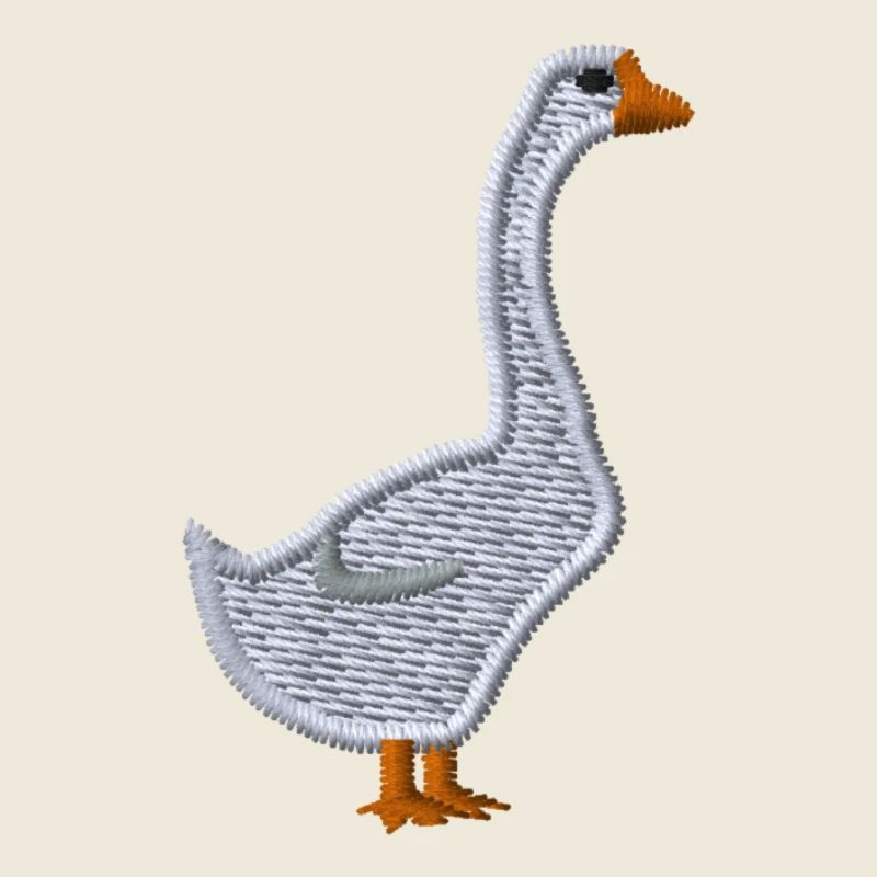 Oie brodée