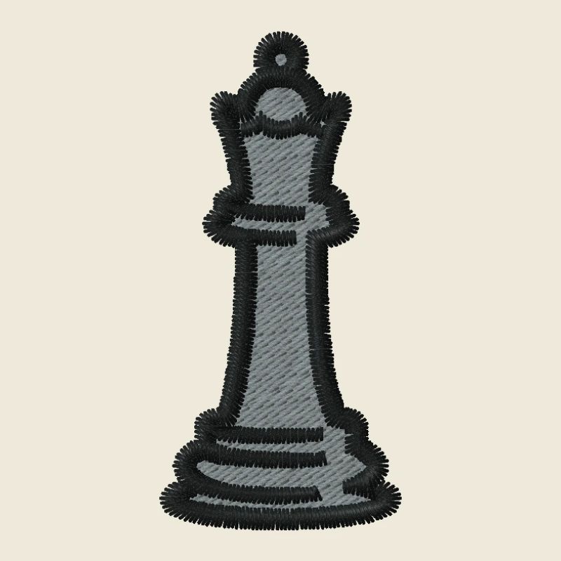 Pièce d’échecs brodée