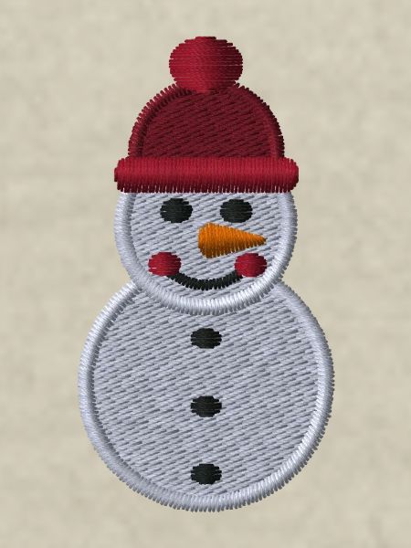 Snowman embroidered