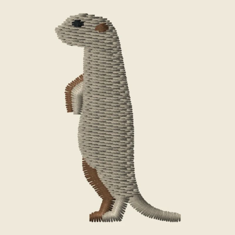 Erdmännchen bestickt