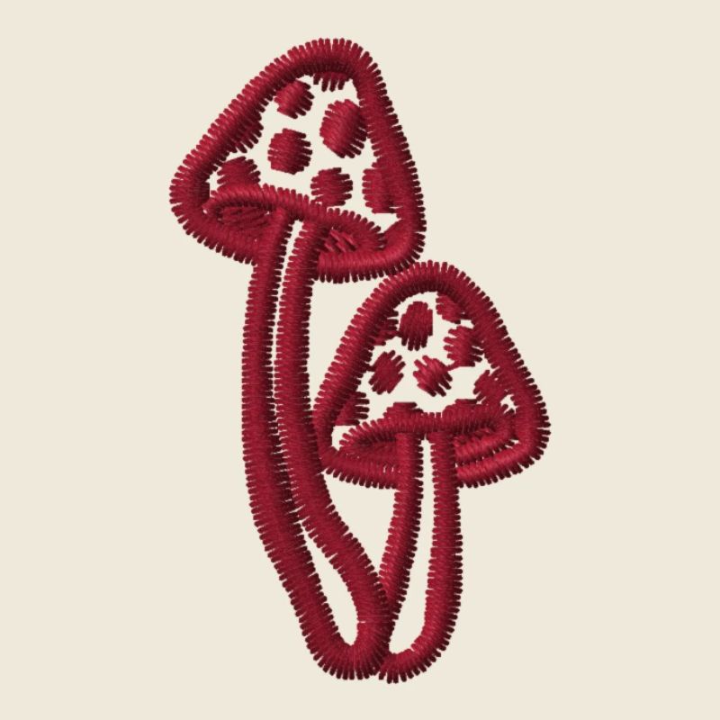Champignon brodé