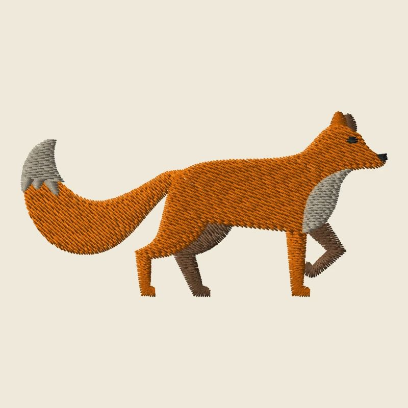 Embroidered fox