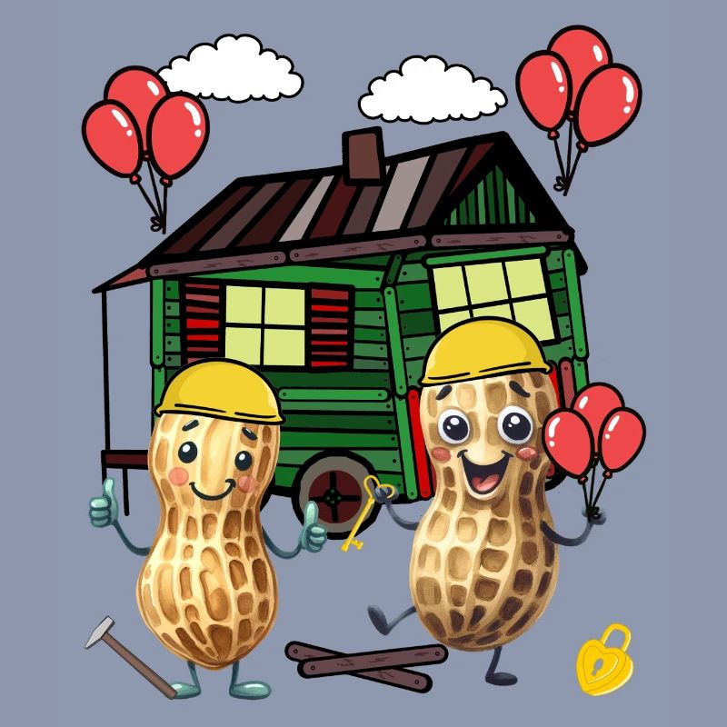 Peanuts Constructeur de maison Constructeur Remorque de construction Maison propre Maison