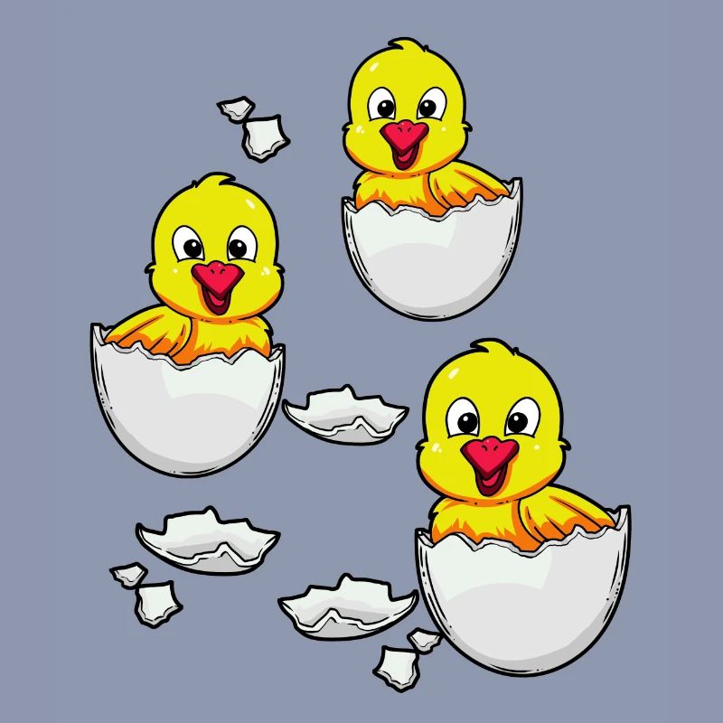 Eggshell chick Easter chicken farm egg