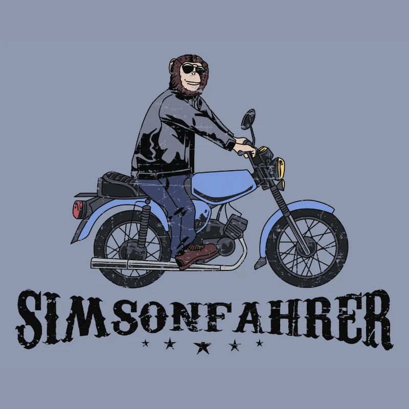 Simson Driver Cool Monkey with Simson DDR Retro Moped