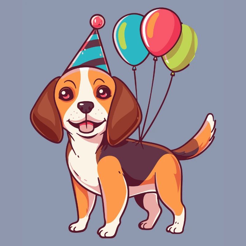 Beagle Hunde Geburtstag Comic