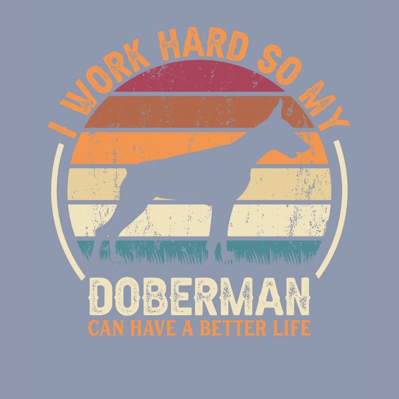 Hard Work - Retro Doberman