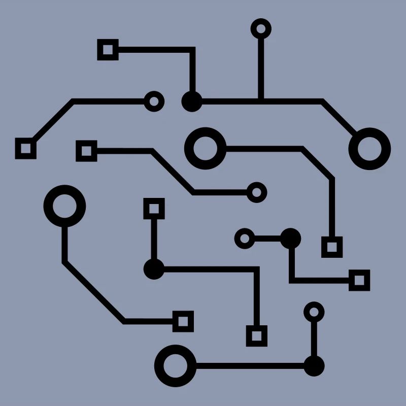 logo cool circuit wire data microchip circular