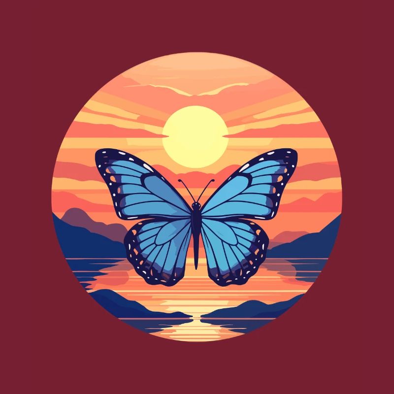 Morpho Papillon Bleu